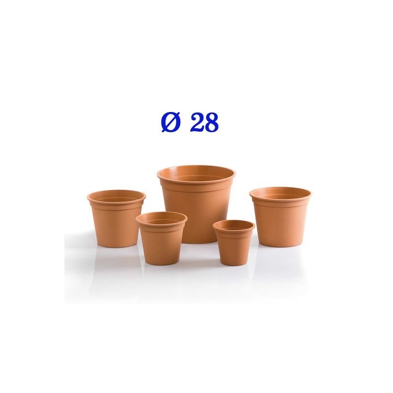 VASO TONDO PLASTICA MOD. CRETA CM 28