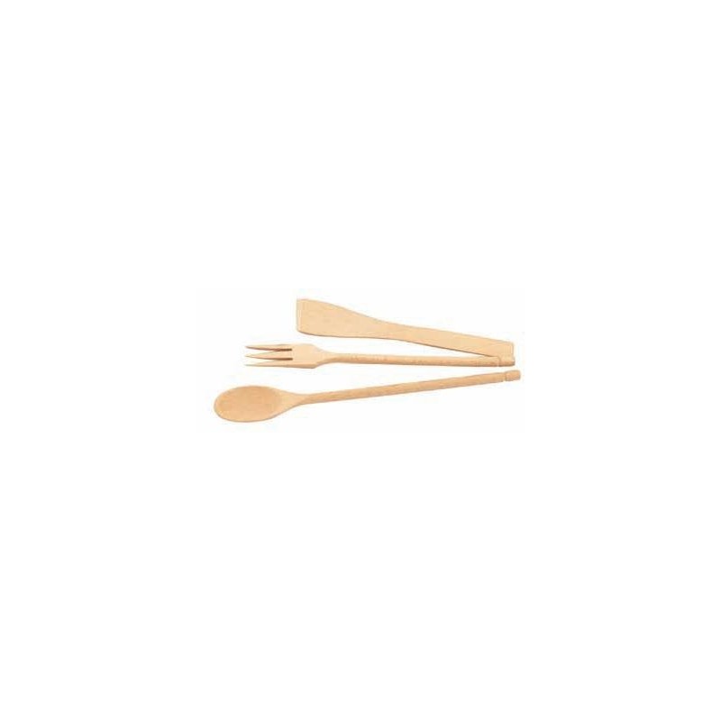 Set Tris Utensili Legno (Cucchiaio, Forchetta, Paletta) | RagStore