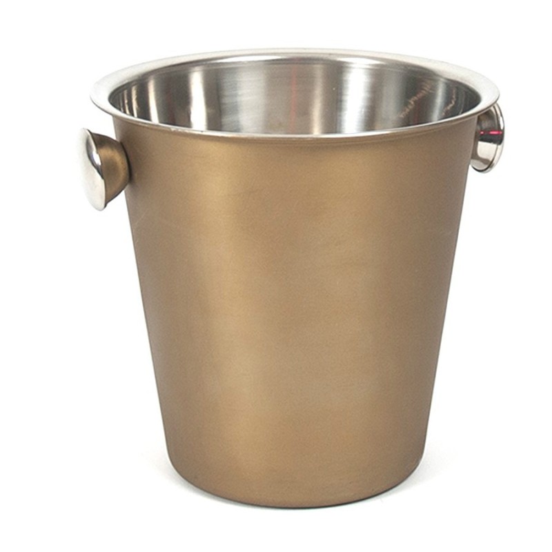 SECCHIELLO GHIACCIO INOX PER BOTTIGLIA CHAMPAGNE ORO