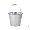 SECCHIO METALLO ZINCATO MANICO LEGNO Lt 13