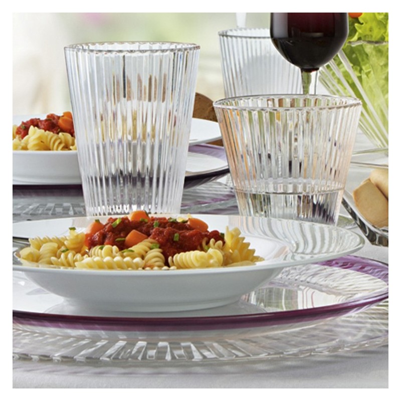 SOTTOPIATTO VETRO TRASPARENTE DIVA CM 32 SET 2 Pz