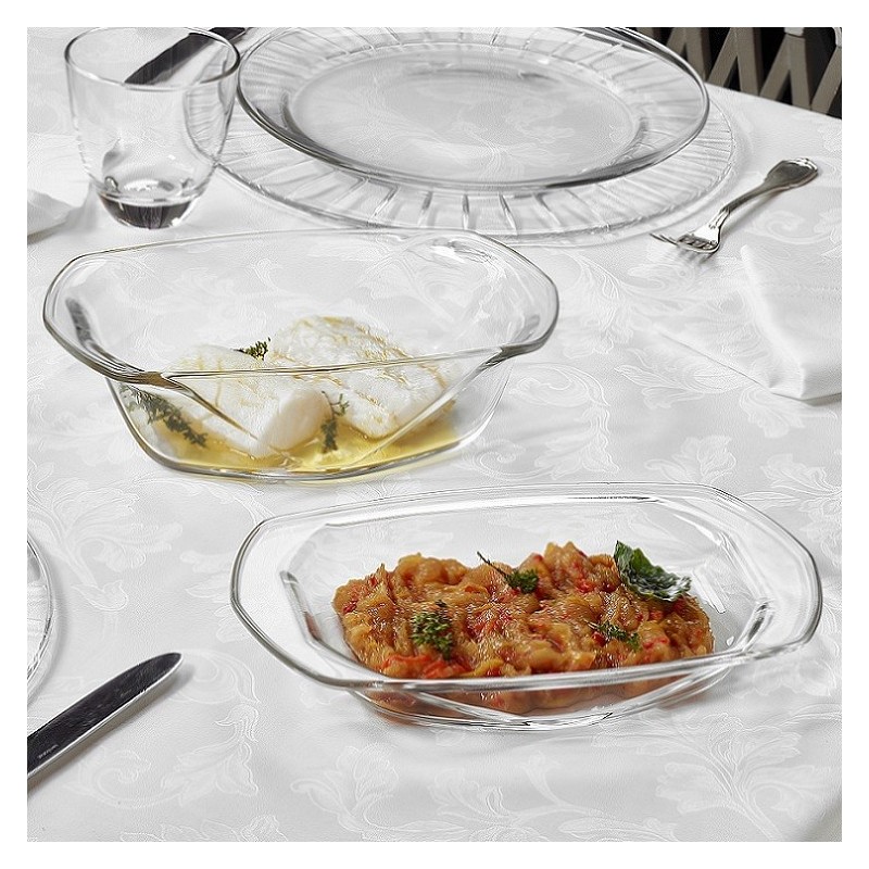SET PIROFILE IN VETRO CHEF N'TABLE Pz 6 (3 PIROFILE + 3 COPERCHI)
