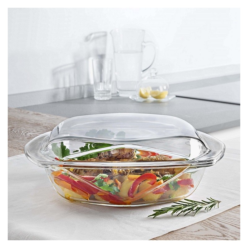 pirofile vetro da cottura con coperchio - chef in table