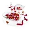 SET CENTROTAVOLA VETRO Pz 2 CUORE