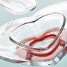 SET CENTROTAVOLA VETRO Pz 2 CUORE
