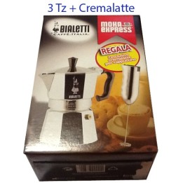 CAFFETTIERA MOKA EXPRESS BIALETTI  3 Tz + CREMALATTE