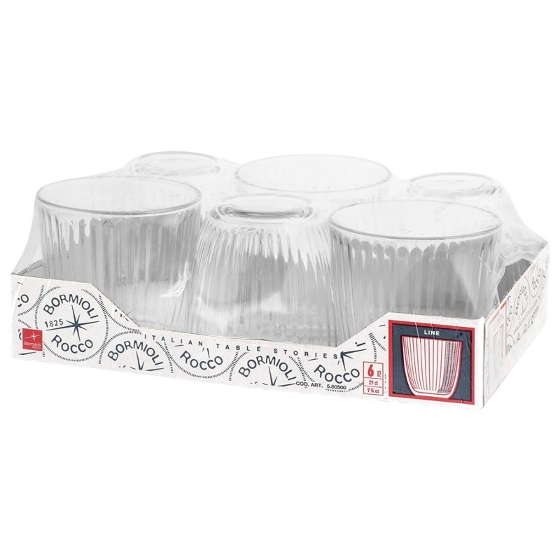 Bormioli Rocco Bicchieri Acqua Line: Set 6 Pezzi in Vetro Trasparente