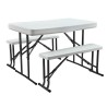 TAVOLO POLIETILENE HD RETTANGOLARE PIEGHEVOLE CATERING CM 105x65x70 H CON PANCHE