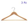 GRUCCE APPENDI ABITI IN LEGNO 3 Pz LUSSO