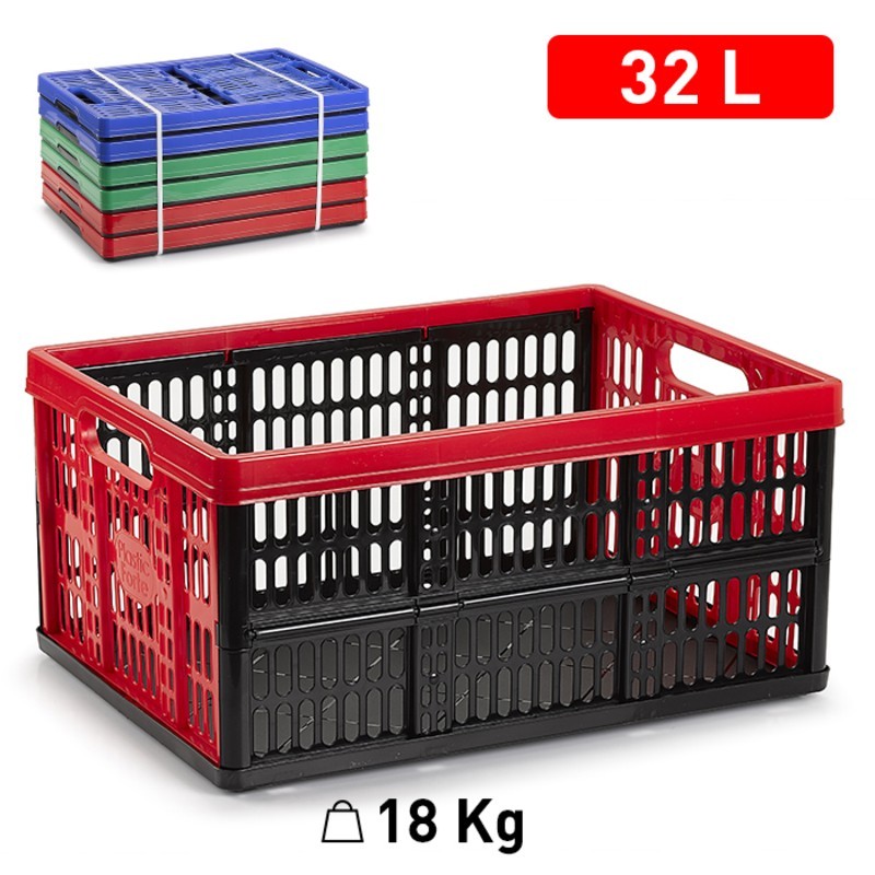 CASSETTA PLASTICA PIEGHEVOLE CHIUDIBILE CM 48x35x23