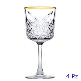 calice vetro timeless filo oro per vino