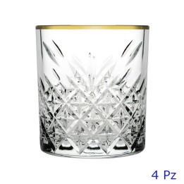 bicchiere timeless pasabahce acqua filo oro