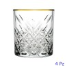 bicchiere timeless pasabahce acqua filo oro