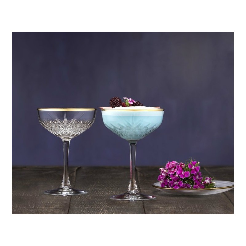 cotta vetro per cocktail timeless filo oro pasabahce