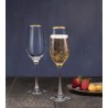 bicchiere flute per champagne con bordo dorato - 6 calici