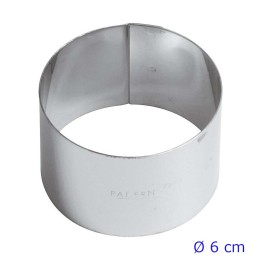 ANELLO PASTICCERIA PER MOUSSE ACCIAIO INOX 6 CM