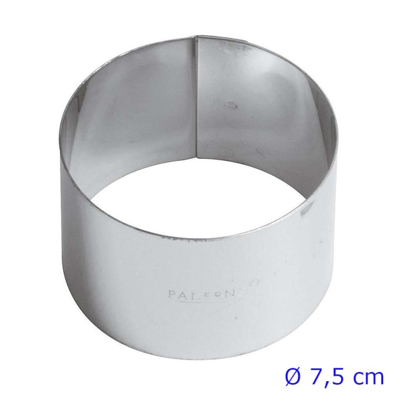 ANELLO PASTICCERIA PER MOUSSE ACCIAIO INOX 7,5 CM