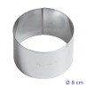 ANELLO PASTICCERIA PER MOUSSE ACCIAIO INOX 8 CM