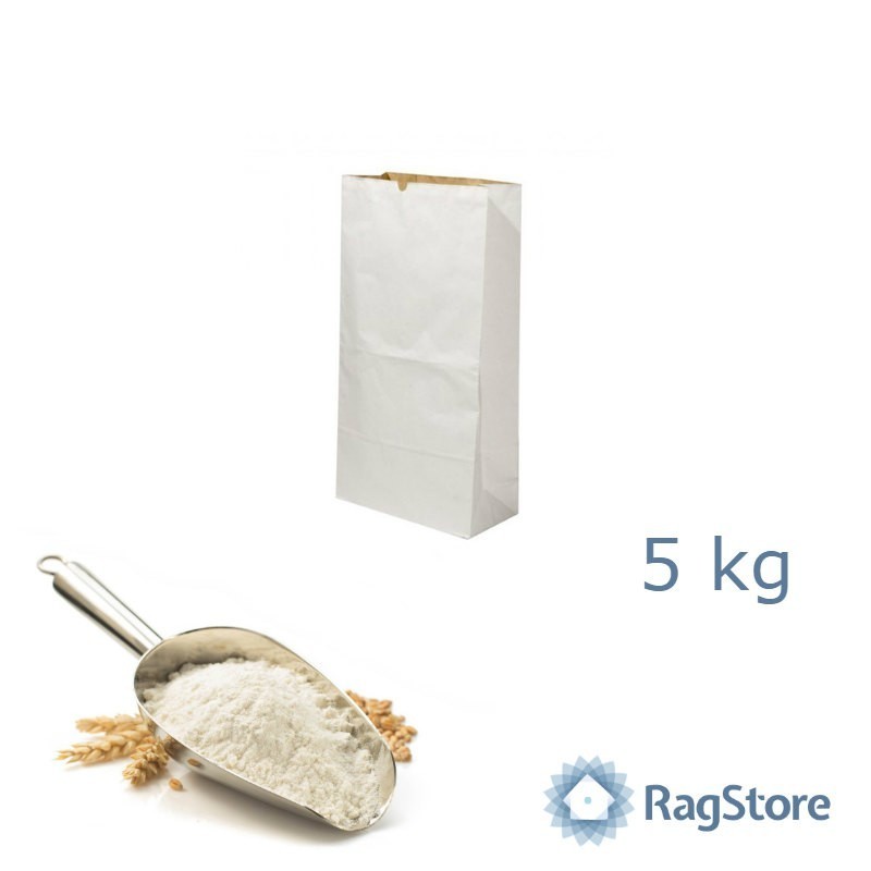 Dettaglio sacco carta 5 kg per farina - formato compatto per piccoli laboratori