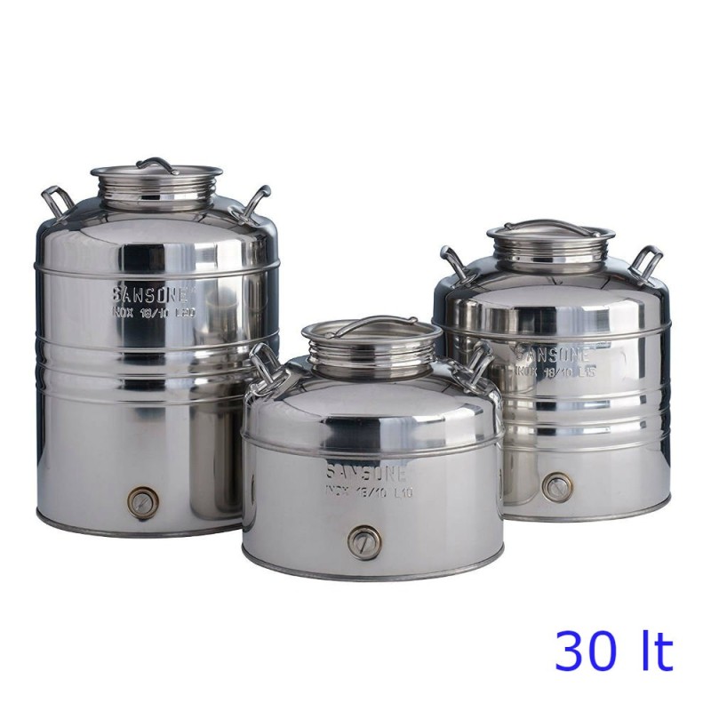 BIDONE OLIO INOX SANSONE LT 30 C/A