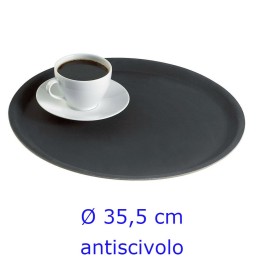 Vassoio da servizio antiscivolo cm 35 Nero