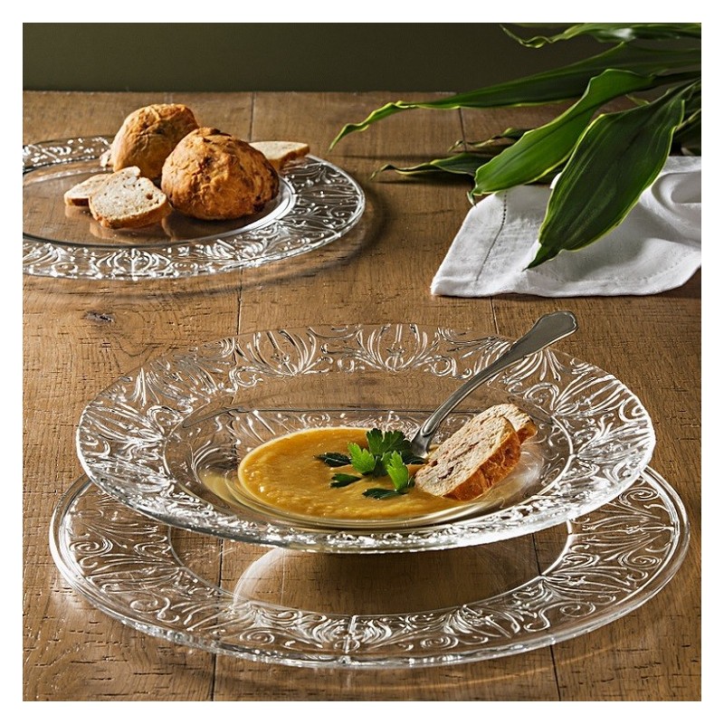 Sottopiatto vetro trasparente BURANO cm 32 set 2 pz