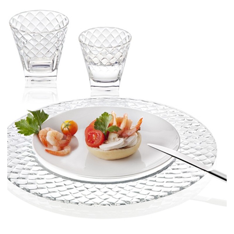 SOTTOPIATTO VETRO TRASPARENTE CAMPIELLO CM 32 SET 2 Pz
