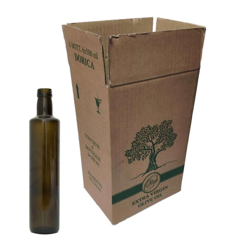 scatola cartone per imballaggio bottiglie doriche 500 ml