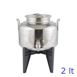 Bidone olio inox Sansone Europa Lt  2 Gioiello con rubinetto