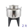 Bidone olio inox Sansone Europa Lt  2 Gioiello con rubinetto