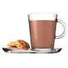 Tribeca Tazza da cappuccino con piattino in vetro