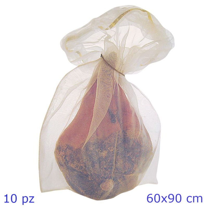 Sacco per prosciutto retinato anti insetti cm 60x90 Eagle 10 Pz
