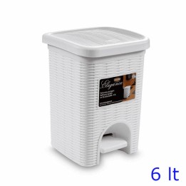 Pattumiera bagno Elegance lt 6 Bianca