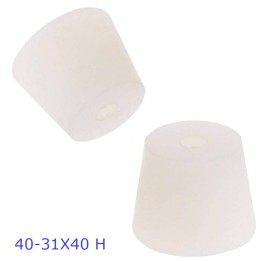 Tappo conico in silicone 40-31x40 con foro 11 mm