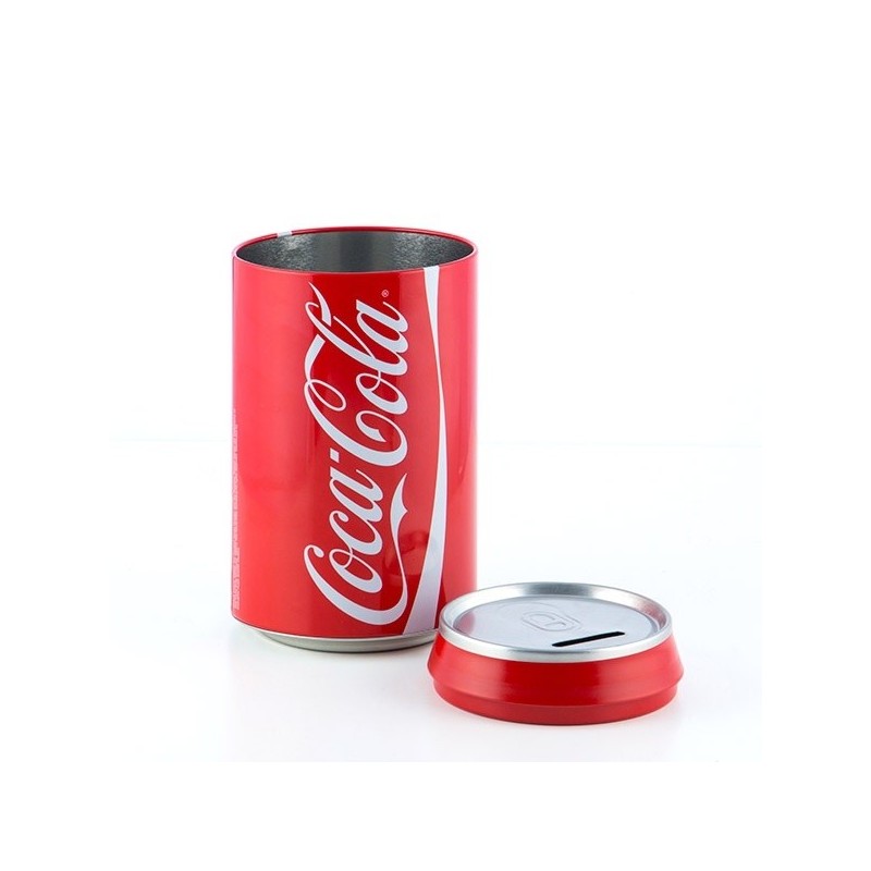 Salvadanaio in metallo a forma di lattina Coca-Cola