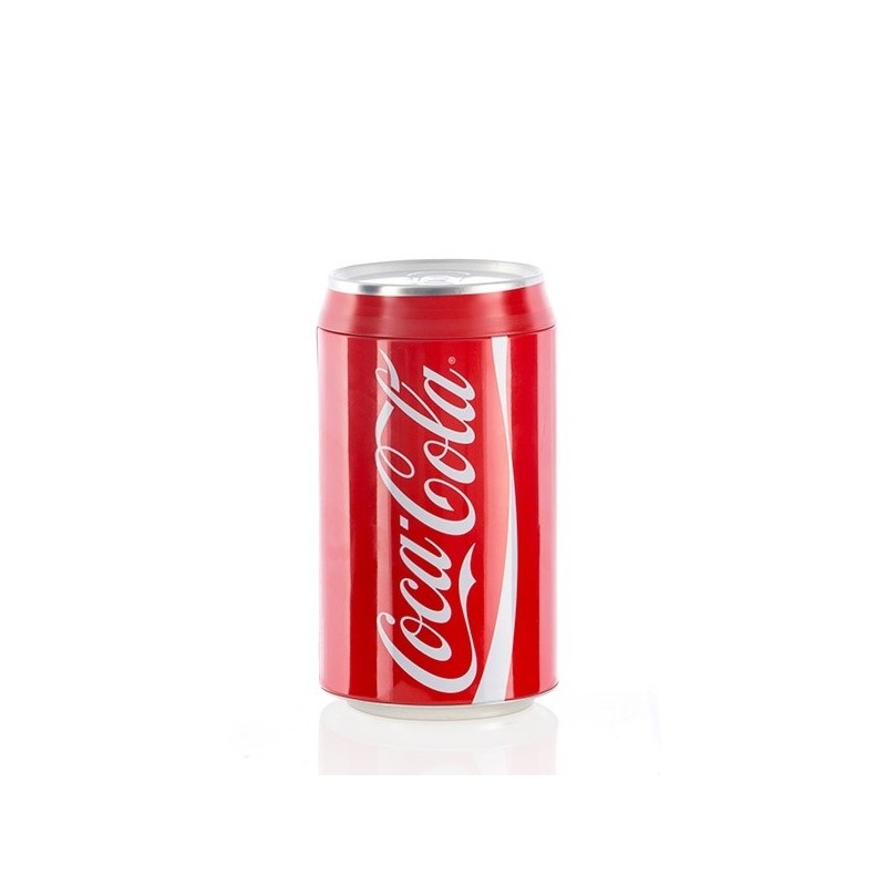 Salvadanaio in metallo a forma di lattina Coca-Cola