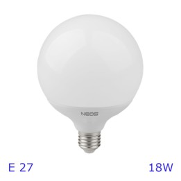 Lampadina Led Neos globo E27 18W luce fredda