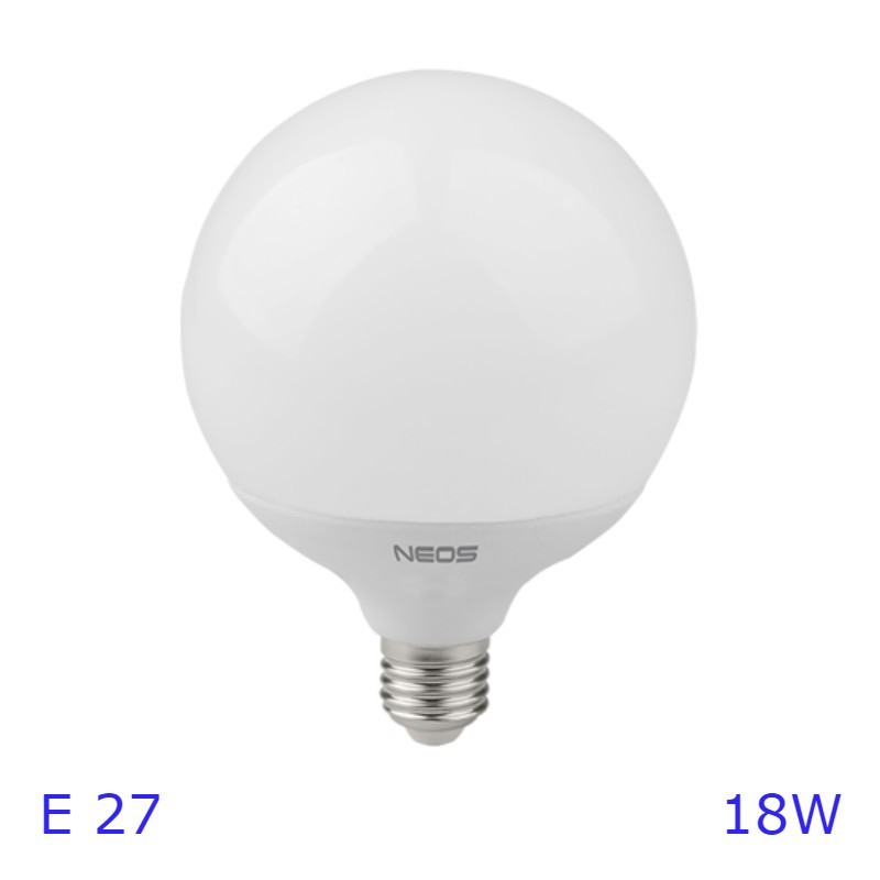 Lampadina Led Neos globo E27 18W luce fredda