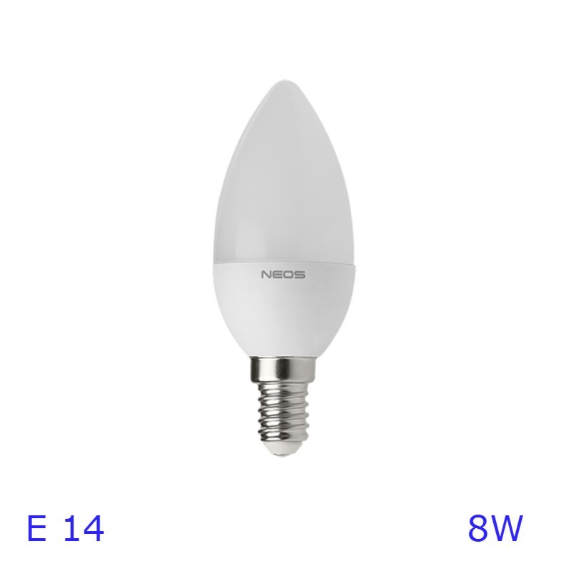 Lampadina Led Neos oliva E14 7W luce fredda