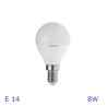 Lampadina Led Neos sfera E14 8W luce fredda