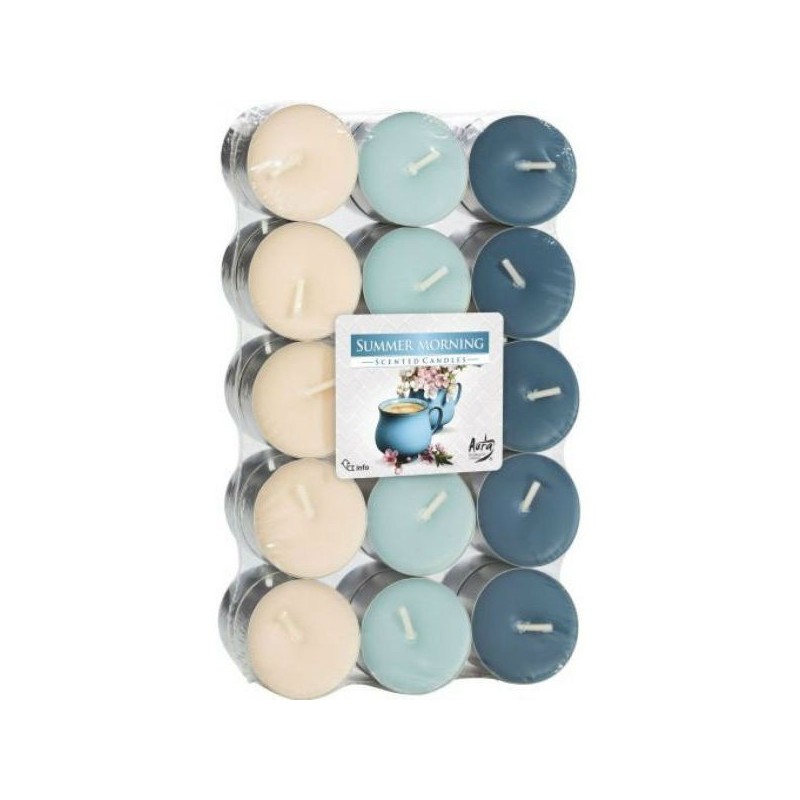 CANDELE TEALIGHT 4 ORE 30 Pz MATTINA D'ESTATE