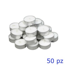 CANDELE TEALIGHT BIANCHE 4 ORE 50 Pz