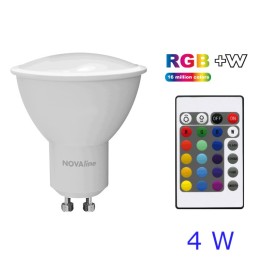 Lampadina Led Spot faretto GU10 4W RGB + White con telecomando