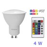 Lampadina Led Spot faretto GU10 4W RGB + White con telecomando