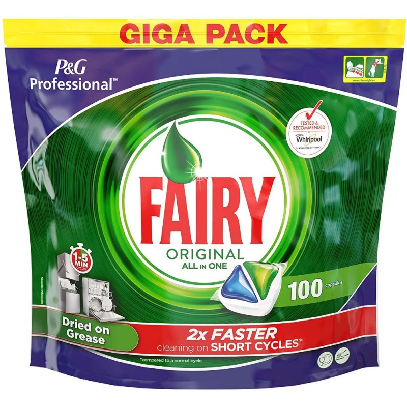 Capsule lava stoviglie Fairy Original tutto in uno - 100 pezzi