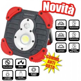 Faretto lampada a Led da lavoro Alpha ricaricabile