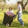 Carriola Kart trolley porta legno 76 lt Cacao