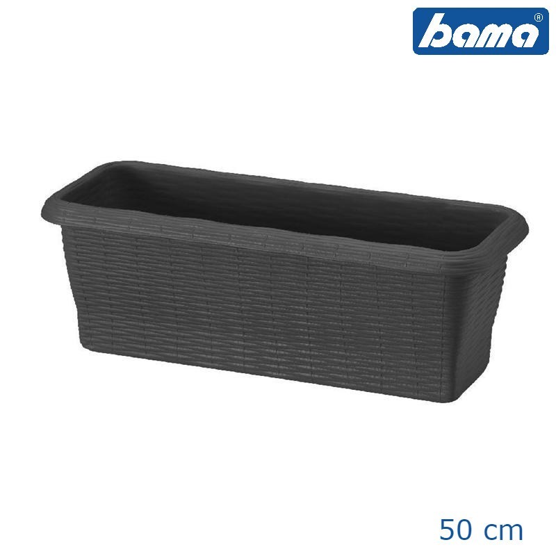 Fioriera rettangolare Paglia Normal 50 cm Antracite