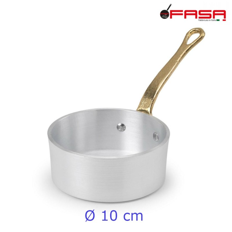 Casseruolino basso a servire in alluminio un manico 10 cm