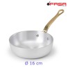 Padellino a servire in alluminio con un manico 16 cm